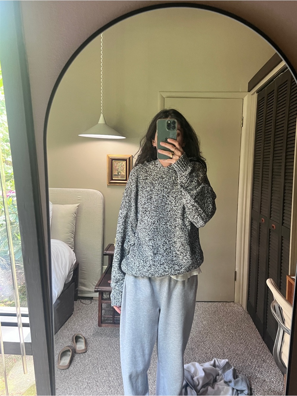 Rag and bone Cozy Marled Grey Knit Sweater - Neutral Grey